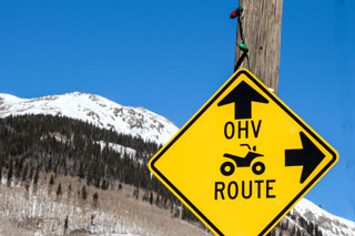 ohv route sign