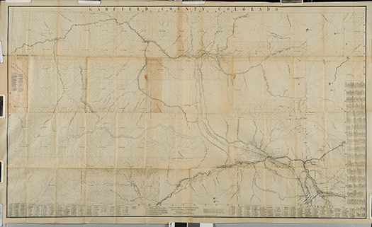 Garfield County Road Map of 1888