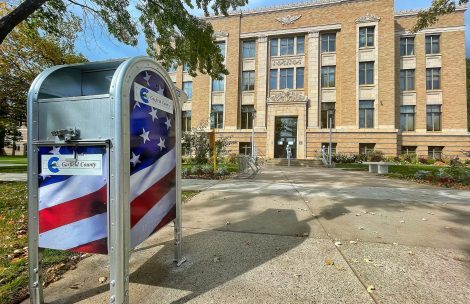 A ballot dropbox outside of the Garfield County Courthouse in Glenwood Springs.
