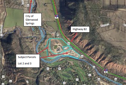 A map of the proposed Flying M Ranch PUD near Glenwood Springs.