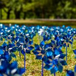 Pinwheel planting at the courthouse on April 1