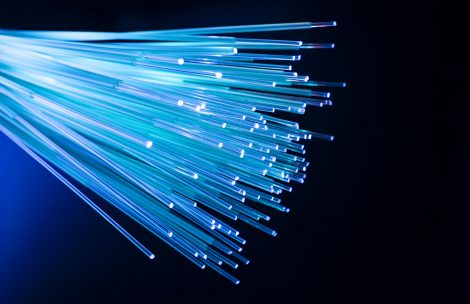 Fiber optics network cable for ultra fast internet.