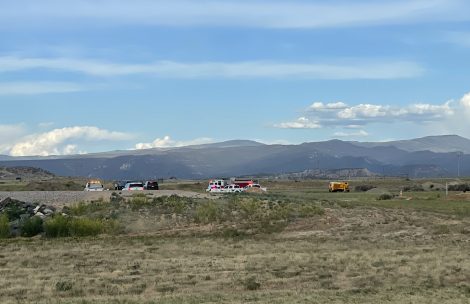Authorities respond to a glider crash at the Rifle Garfield County Airport.