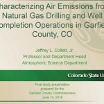 Garfield County receives oil and gas air emissions study results