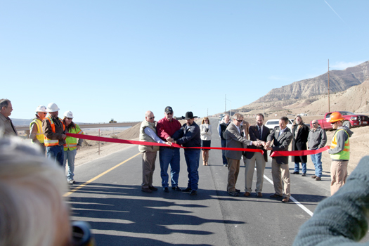 ribbon cutting for the West Parachute Interchange