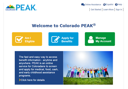 peak homepage