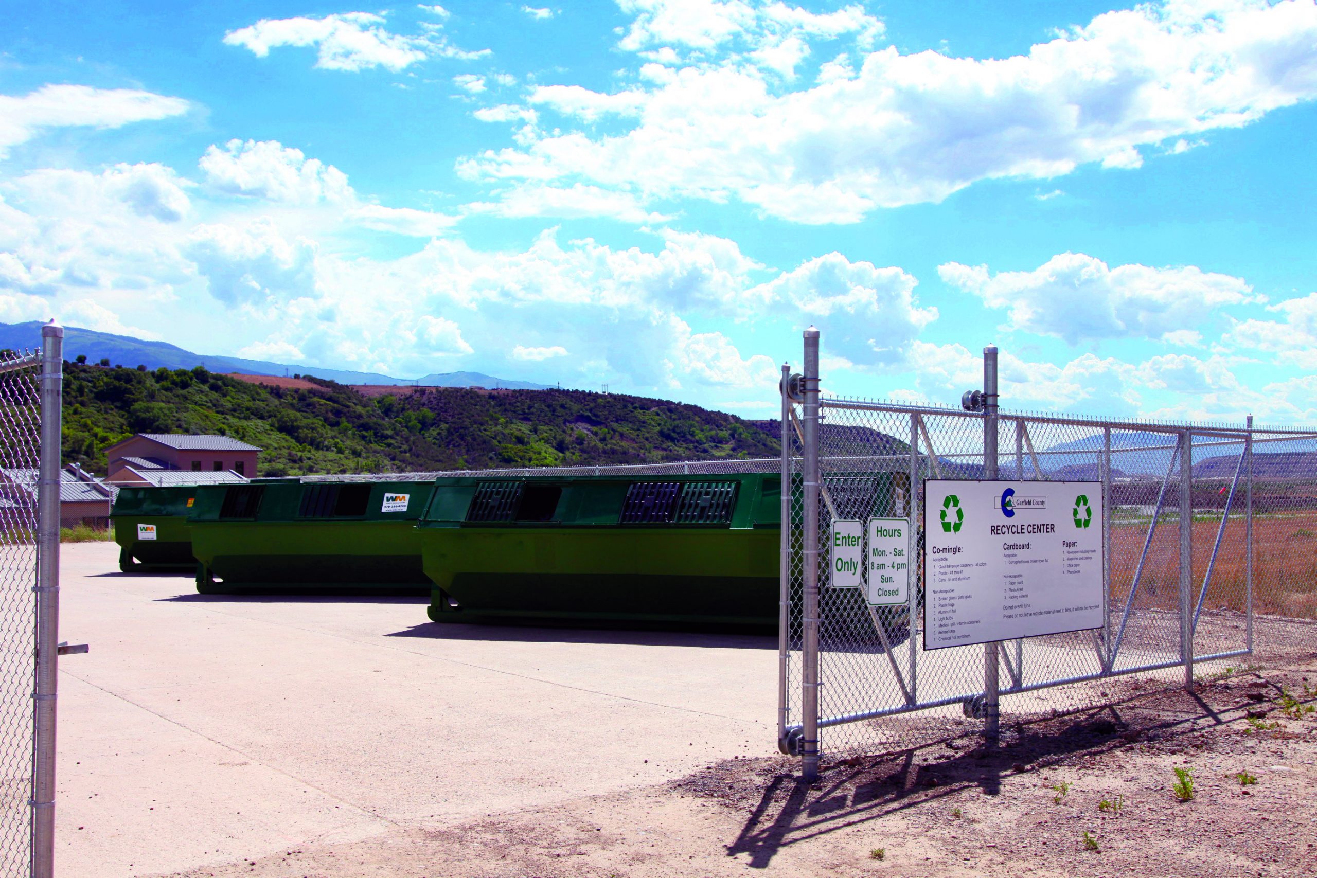 The Garfield County recycling center in Rifle, Colorado. 